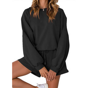 Ensembles de survêtements amples à manches longues pour femmes 2026 – Haut décontracté et short – Tenues 2 pièces – Survêtement de jogging pour femmes - Product Image 2