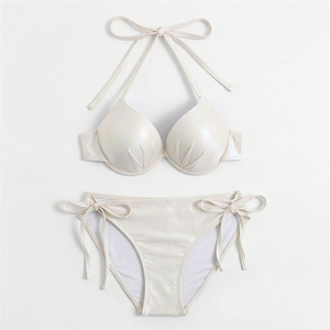 Nuevo Conjunto de Micro Bikini Retro 2026, Tanga Brasileña, Traje de Baño Bordado, Ropa de Playa para Mujer, Traje de Baño con Cordones - Product Image 6