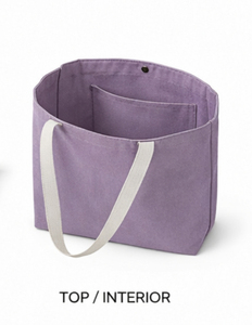 Bolsa de compras de lona con asas y logotipo personalizado, bolsa de algodón de alta calidad para ropa de bebé, con bolsillo exterior, ideal para regalo. - Product Image 5