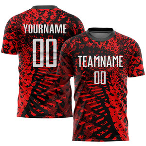 Camiseta de Fútbol Personalizada con Nombre de Equipo, Impresión por Transferencia de Calor, Transpirable, de Secado Rápido, 100% Poliéster, Bordado 3D, Fusión sin Costuras, Manga Corta - Product Image 1