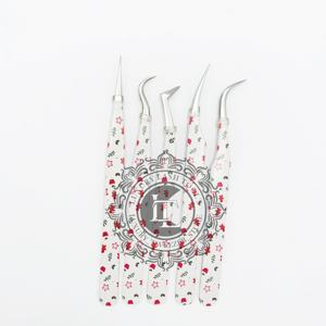 New Arrival Professional Christmas Tweezer <b>Smooth</b> Stainless Steel Handle Fiber Tip Silver Point Coating Sustainable Design - Product Image 1