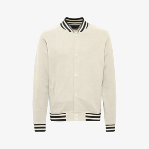 Veste universitaire pour homme sur mesure de qualité supérieure, col et poignets côtelés, style classique de baseball universitaire - Product Image 1