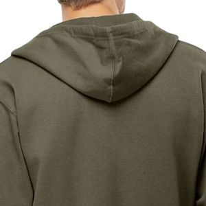 Men's Midweight <b>Full</b> <b>Zip</b> Hoodie Cotton Blend Hooded <b>Sweatshirt</b> for Casual Outdoor Sportswear Custom Apparel Manufacturing - Product Image 4