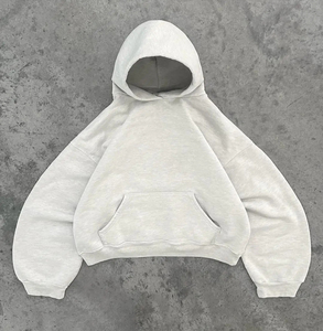 Sudadera con Capucha Unisex de Color Sólido, Algodón, Corte Holgado Informal, Manga Larga, para Otoño, con Bolsillo Delantero - Product Image 1