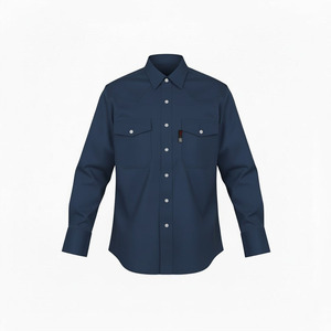 Camisa FR de Manga Larga para Hombre de Alta Calidad con Broches, Marca Personalizada, para Soldadura, Seguridad, 100% Algodón, Resistente al Fuego, Antidesgarro, Secado Rápido, Seda - Product Image 2