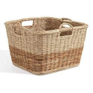 Panier de rangement en jonc de mer naturel tissé à la main de qualité supérieure pour la cuisine, organisation élégante de la maison et intérieur rustique magnifique - Product Image 5
