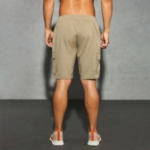 กางเกงขาสั้นคาร์โก้ผู้ชายสไตล์คลาสสิก หลายกระเป๋า สีพื้นลำลอง เหมาะสำหรับใส่ทำงานในฤดูร้อน ทรงหลวมสบาย - Product Image 2