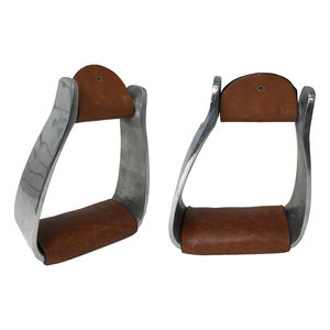 อานม้าอะลูมิเนียมแบบสั่งทำพิเศษ ปี 2026 พร้อมที่วางเท้าแบบเอียง หุ้มหนังสีน้ำตาล บริการ OEM - Product Image 6