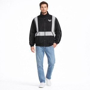 <b>Mens</b> <b>Reflective</b> <b>Jacket</b> Windbreaker Lightweight Streetwear Y2K Style Zip Up Outerwear Wholesale <b>Men's</b> <b>Jackets</b> - Product Image 4
