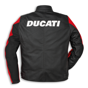 Chaqueta de Motociclismo Ducati de Cuero para Carreras, 220g, Manga Larga, Resistente al Viento, Estampada, Unisex para Adultos - Product Image 2