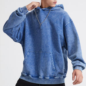 Sudadera con Capucha Extra Grande para Hombre, Estilo Vintage, Lavado Ácido, Mezcla de Algodón Grueso, para Uso Diario y Casual - Product Image 5