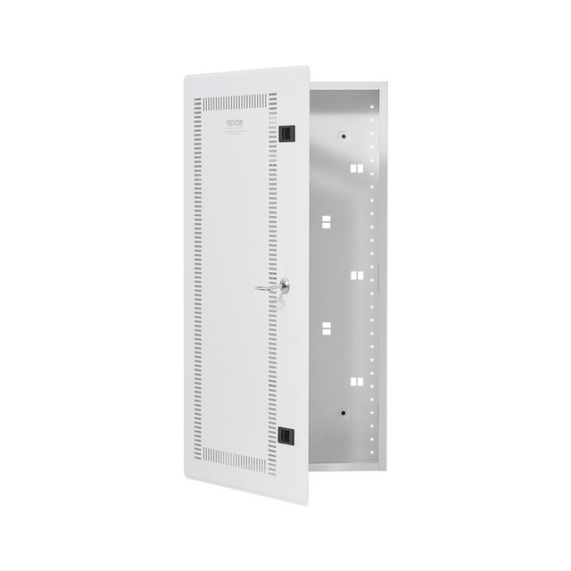 28-Inch Ventilated Hinged Door Structured Media Enclosure Multi-Media Cable Management Box with Network Cabinets