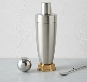 Accessoires de bar en métal plaqué argent durable, base dorée, pour vin, cocktails, shaker à cocktails, fournitures pour boissons - Product Image 1
