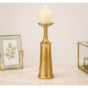 Ensemble de porte-bougies en métal doré de luxe moderne, support de bougie en aluminium pour centre de table de mariage et décoration de salon - Product Image 6