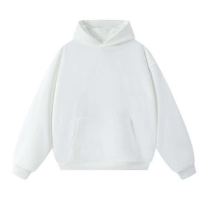 Premium <b>Mens</b> Hoodie Oversized Plain Black Fleece Drop Shoulder Kangaroo Pocket <b>Pullover</b> Sweatshirt Casual Streetwear Winter - Product Image 2