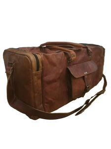 Designer Genuine Leather Travel Duffel Bag Weekend Overnight Luggage Duffle Holdall Bag Handmade Bulk Product - Product Image 3