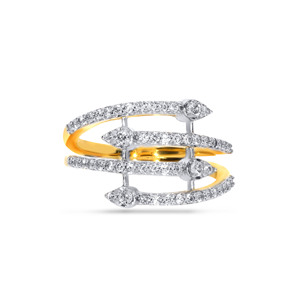 Anillo de Oro de Primera Calidad para Mujer con Doble Halo de Diamantes Brillantes, Filas de Micro Pavé y Acentos de Cuentas de Ónix Negro Intenso sobre una Base Lisa - Product Image 3