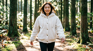 Parka à capuche en fausse fourrure blanche, veste d'hiver épaisse, fermeture éclair, manteau en peluche pour les activités de plein air - Product Image 4