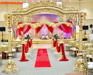 Magnífica boda india Mandap lujosa decoración boda Mandap en Lotus diseño boda real evento Mandap diseño Reino Unido EE. UU. - Product Image 6