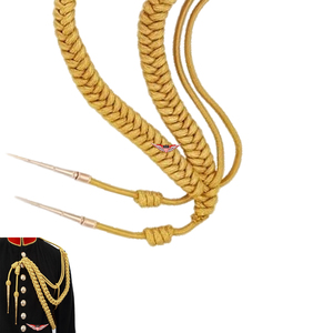 German Dress Golden <b>Braided</b> Aiguillette Shoulder Aiguillette Golden Metallic Aiguillette Shoulder <b>Cord</b> Traditional <b>Braided</b> - Product Image 2