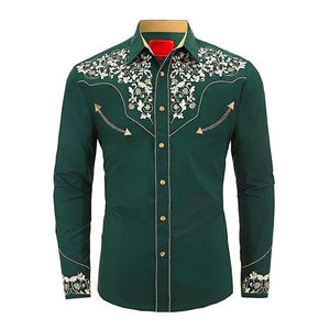 เสื้อคาวบอยปักลายตะวันตกคุณภาพพรีเมียมสำหรับผู้ชาย เสื้อเชิ้ตแขนยาวติดกระดุมแบบตะวันตก - Product Image 3