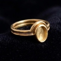 Anillo de Plata de Ley 925 Ovalado de 8x6mm con Bisel en Blanco, Anillo de Boda Curvo Apilable, Recuerdo de Resina para Cenizas o Leche Materna, Regalo DIY para Ella