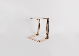 Oxford Hugging End <b>Table</b> Hugging Design <b>Side</b> <b>Table</b> Sculptural Metal Base Luxury Accent <b>Table</b> Designer Modern Furniture Antique - Product Image 2