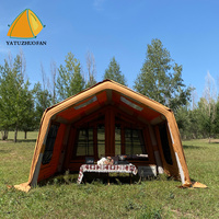 Tenda Kemping Tiup Mewah 9 + 9.5 SQM Bahan Katun/Oxford Tahan Air, Ruang Luas Tahan Angin dan Mudah Dipasang