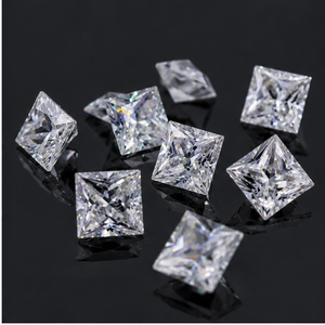 Diamants de laboratoire solitaires non montés 0,45-0,579 CT/pièce HPHT/CVD, clarté VS-Si, taille princesse, couleur DEF, excellente taille - Product Image 3