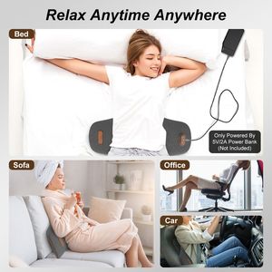 Almohada de Masaje Lumbar Eléctrica 2 en 1 con Espuma Viscoelástica, Masajeador de Espalda Baja con Calor y Vibración, Adaptador para Alivio del Dolor - Product Image 4