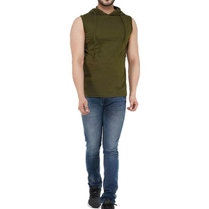 Camiseta sin Mangas de Alta Calidad para Hombre, Estilo Deportivo, Ligera, con Capucha, para Gimnasio, Impresión 3D, Relieve, Suministro ODM - Product Image 2