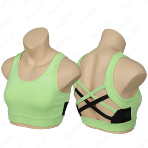 Soutiens-gorge de sport mi-longueur en spandex/nylon, coupe ajustée, leggings de yoga élastiques, performance premium, respirant, écologique, style uni - Product Image 4