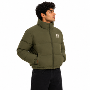 Chaqueta Acolchada de Invierno al por Mayor, Chaqueta con Cuello Alto y Cierre Completo, Chaqueta Casual para Hombre, Fabricante OEM Personalizado - Product Image 3