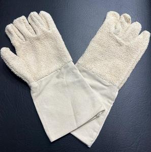 100% Cotton Terry Gloves High Temperature Resistant 150-350 Degrees <b>Canvas</b> Cuff Arm Protection Daily Use Durable Quick Dry - Product Image 1