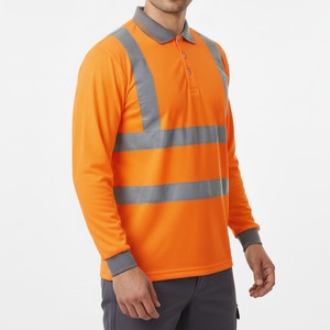 Camisa de Trabajo Reflectante de Alta Visibilidad Personalizada para Trabajadores de la Construcción, Manufactura y Mantenimiento - Product Image 2