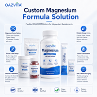 OAZVITA OEM Complexe Bio de Calcium, Magnésium et Zinc en Comprimés – Complément de Glycinate de Magnésium en Capsules avec Zinc