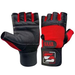 Gants de sport unisexes en néoprène à demi-doigts avec sangle de poignet réglable, taille personnalisée, cuir de haute qualité pour la musculation et le cyclisme - Product Image 1