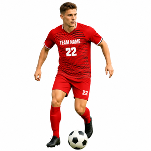 Diseño de Camisetas de Fútbol Personalizadas, 100% Poliéster Transpirable de Secado Rápido, Uniforme de Fútbol Unisex para Adultos - Product Image 1