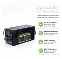 Baterai LiFePO4 24V 100Ah Deep Cycle untuk Penyimpanan Energi Surya, Cadangan Rumah, RV, Marine, ESS, UPS, Pabrik OEM ODM