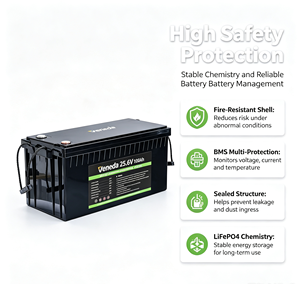 Batterie LiFePO4 24V 100Ah à décharge profonde pour stockage d'énergie solaire, alimentation de secours domestique, camping-car, marine, ESS, UPS - Fabricant OEM ODM - Product Image 5