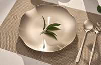 Assiette YUGI NOBBAN Premium coréenne en bronze, motif floral rond, modèle 31, pour 2 personnes, idéale pour cadeaux, restaurants, vaisselle