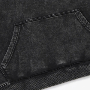 เสื้อฮู้ดดี้สตรีทแวร์ทรงปกติแบบย้อมสีเอซิด รุ่นที่ดีที่สุดประจำปี 2026 สำหรับผู้ชาย ผ้าฝ้ายฟลีซ 100% ระบายอากาศได้ดี สวมหัวแบบพูลโอเวอร์ รับผลิตแบบ OEM แฟชั่นฤดูใบไม้ร่วง - Product Image 2