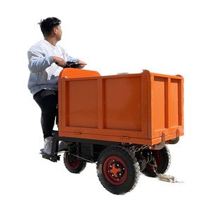 Chariot de 1.2m de long quatre portes peuvent être ouvertes avec des pédales debout Power Handy Wheelbarrow Garden Cart Hand Truck - Product Image 4