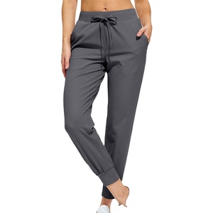 กางเกงขายาวทรงหลวมขายส่งสำหรับผู้หญิง ผ้าฝ้าย 100% ระบายอากาศได้ดี เนื้อผ้านุ่ม สวมใส่สบาย ทรงตรง กางเกงวอร์ม รับสกรีนโลโก้ - Product Image 1