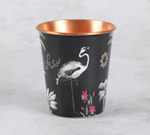 Vaso de cobre con diseño de grulla oriental, impreso en esmalte, azul, resistente al calor, para bebidas, ideal para regalo, a los precios más bajos, por NEHA ENTERPRISES - Product Image 4