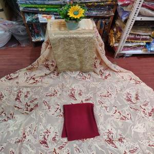 Tissu en Chiffon de Soie 100% Shubham Collections - Respirant, Écologique, Résistant aux Taches pour Vêtements de Mariage Femme et Fille - Product Image 1