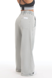 Pantalon de jogging pour femme avec logo personnalisé, pantalon de survêtement délavé pour femme, marque privée, pour la gym et les loisirs, pantalon de jogging pour femme, pantalon de survêtement pour femme - Product Image 4