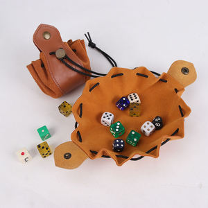Bolsa de Almacenamiento de Dados de Cuero PU con Cordón, Portátil, para Juegos de Rol, Ideal para Regalos, Venta al Por Mayor - Product Image 4