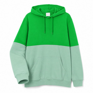 Sudadera con Capucha y Cremallera para Hombre, Verde, Bordada, de Felpa Gruesa, Corte Regular, Algodón, Informal, para Invierno - Product Image 3