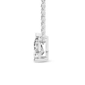 Collier solitaire en or 10k/14k avec diamant de laboratoire taille poire Marisol à quatre griffes, prix de gros, bijoux pour femme - Product Image 3